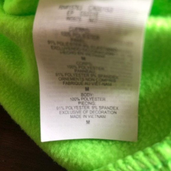 Champion, Loose Fit Hoodie, Size Medium, Fluorescent (Lime) Green with baby blue - Picture 6 of 8